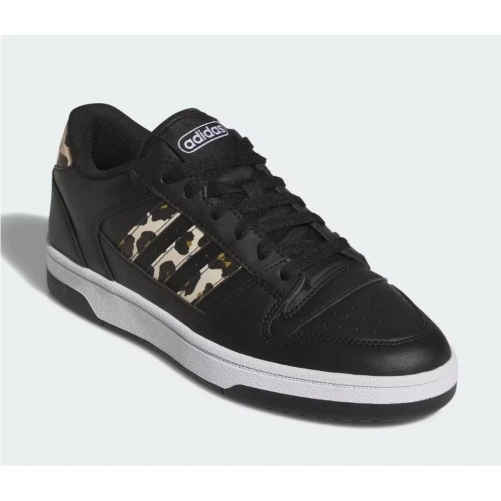Adidas Break Start Low W Size 7 Black with Leopard stripes Sneakers